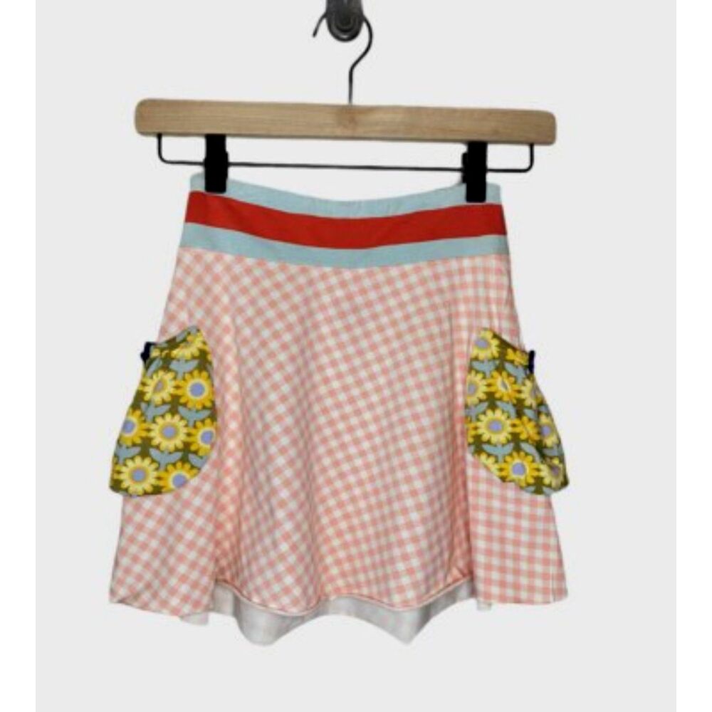 NEW Matilda Jane girl skirt 2 Serendipity Pepper Ann Michelle gingham plaid pink
